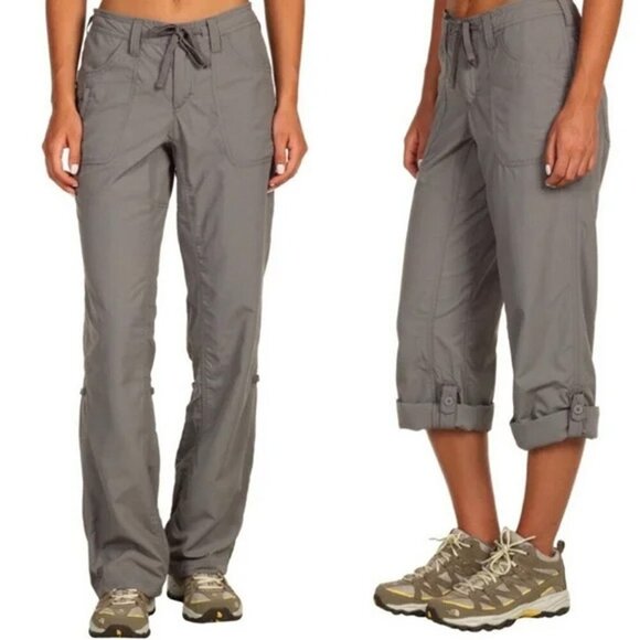 THE NORTH FACE Womens Sz 14 Gray Horizon Tempest Convertible Capri to Long Pants - Picture 1 of 10
